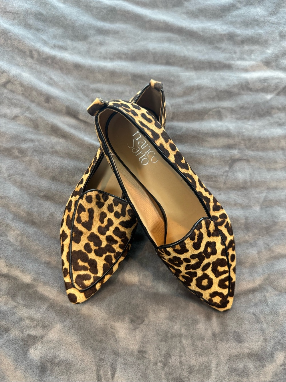 Franco Sarto Leopard Print Pointed Toe Flats